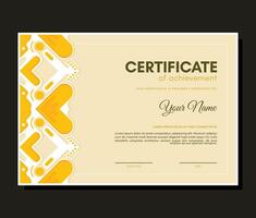 Soft abstract style business certificate vector