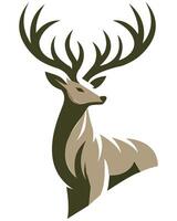 deer with a background vector
