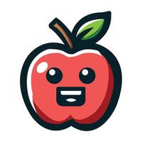 apple cartoon character vector