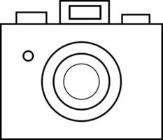 Minimalist Camera Lineart Illustration. Simple Graphic Design Camera Icon. Vintage Style. Single Use Camera, No Recording Camera, Disposable Cameras. illustration vector