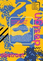 Colorful vibrant abstract poster template background vector