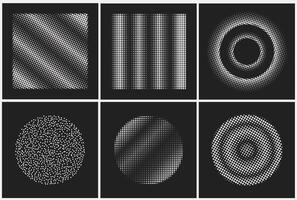 Halftone bitmap geometric shape motif design element vector