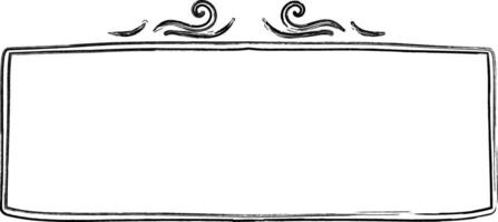Frame abstract black doodle lines forming shapes vector