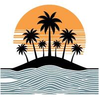 Palm Tree Silhouette design vector