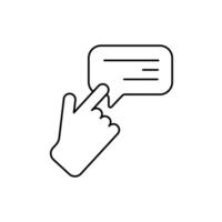message concept line icon. Simple element illustration. message concept outline symbol design. vector