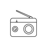 radio concept line icon. Simple element illustration. radio concept outline symbol design. vector