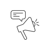 announce concept line icon. Simple element illustration. announce concept outline symbol design. vector