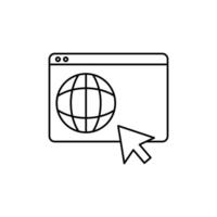website concept line icon. Simple element illustration. website concept outline symbol design. vector