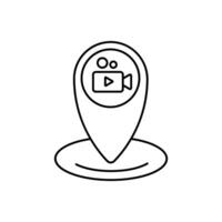 location concept line icon. Simple element illustration.location concept outline symbol design. vector