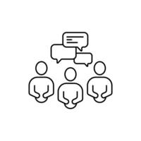 conversation concept line icon. Simple element illustration. conversation concept outline symbol design. vector