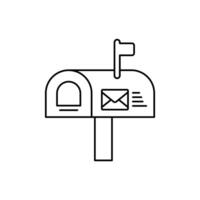 mailbox concept line icon. Simple element illustration. mailbox concept outline symbol design. vector