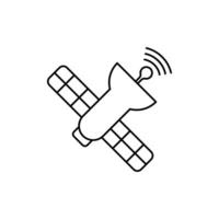 satellite concept line icon. Simple element illustration. satellite concept outline symbol design. vector
