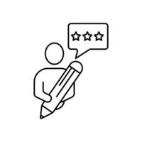 critic concept line icon. Simple element illustration.critic concept outline symbol design. vector