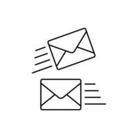 correspondence concept line icon. Simple element illustration. correspondence concept outline symbol design. vector