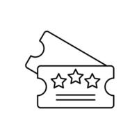 ticket concept line icon. Simple element illustration. ticket concept outline symbol design. vector