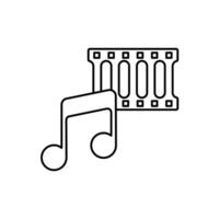 soundtrack concept line icon. Simple element illustration.soundtrack concept outline symbol design. vector
