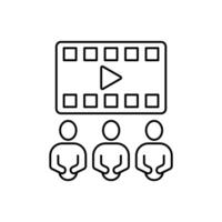 audience concept line icon. Simple element illustration.audience concept outline symbol design. vector