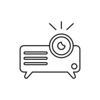 projector concept line icon. Simple element illustration.projector concept outline symbol design. vector