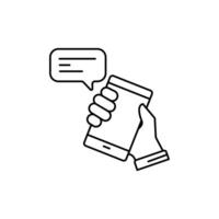 phone call concept line icon. Simple element illustration. phone call concept outline symbol design. vector