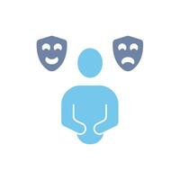 actor concept line icon. Simple element illustration.actor concept outline symbol design. vector