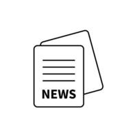 news concept line icon. Simple element illustration. news concept outline symbol design. vector