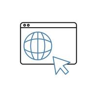 website concept line icon. Simple element illustration. website concept outline symbol design. vector