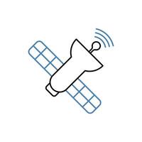 satellite concept line icon. Simple element illustration. satellite concept outline symbol design. vector