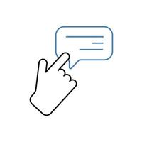 message concept line icon. Simple element illustration. message concept outline symbol design. vector