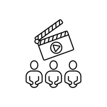 casting concept line icon. Simple element illustration.casting concept outline symbol design. vector