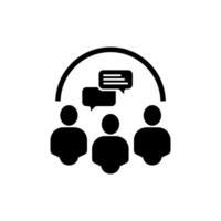 discussion concept line icon. Simple element illustration. discussion concept outline symbol design. vector