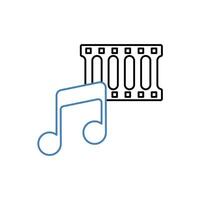 soundtrack concept line icon. Simple element illustration.soundtrack concept outline symbol design. vector