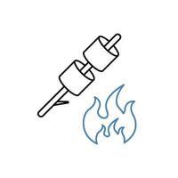 marshmallow concept line icon. Simple element illustration.marshmallow concept outline symbol design. vector