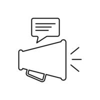hand speaker concept line icon. Simple element illustration.hand speaker concept outline symbol design. vector