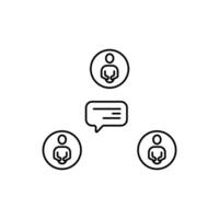 group talk concept line icon. Simple element illustration. group talk concept outline symbol design. vector