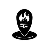 location concept line icon. Simple element illustration.location concept outline symbol design. vector