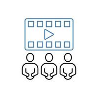 audience concept line icon. Simple element illustration.audience concept outline symbol design. vector
