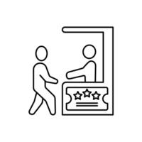 box office concept line icon. Simple element illustration.box office concept outline symbol design. vector