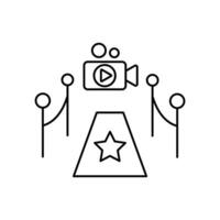 red carpet concept line icon. Simple element illustration.red carpet concept outline symbol design. vector