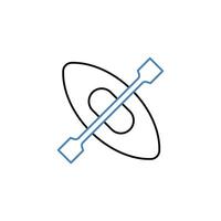 kayak concept line icon. Simple element illustration. kayak concept outline symbol design. vector