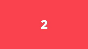 countdown animation from 1 to 3 seconds. On isolated white background with alpha channel. Countdown. 1, 2, 3 count and let's play text isolated on background. video