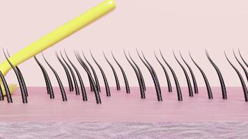 3d showing hair removal by shaving with razor isolated on pink background. 3d illustration render video