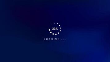 Loading screen animation with looping circle rotation video