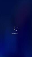 Loading screen animation with looping circle rotation video
