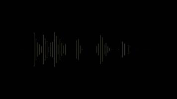 Audio spectrum sound wave effect waveform animation with alpha channel video