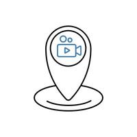 location concept line icon. Simple element illustration.location concept outline symbol design. vector
