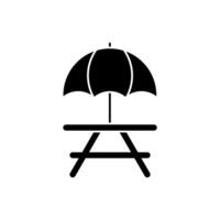 picnic table concept line icon. Simple element illustration.picnic table concept outline symbol design. vector