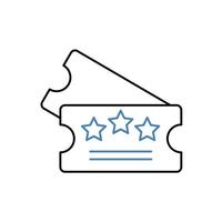 ticket concept line icon. Simple element illustration. ticket concept outline symbol design. vector