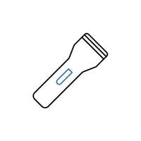 flashlight concept line icon. Simple element illustration. flashlight concept outline symbol design. vector