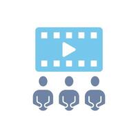 audience concept line icon. Simple element illustration.audience concept outline symbol design. vector
