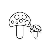 mushroom concept line icon. Simple element illustration.mushroom concept outline symbol design. vector